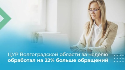 ЦУР Волгоградской области за неделю обработал на 22% больше обращений