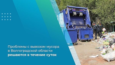 Проблемы с вывозом мусора в Волгоградской области решаются в течение суток